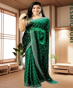 এক্সক্লুসিভ ইন্ডিয়ান ইন্ডিয়ান বিচিত্রা সিল্ক পার্পেল এমব্রয়ডারি কাজ করা পার্টি শাড়ি